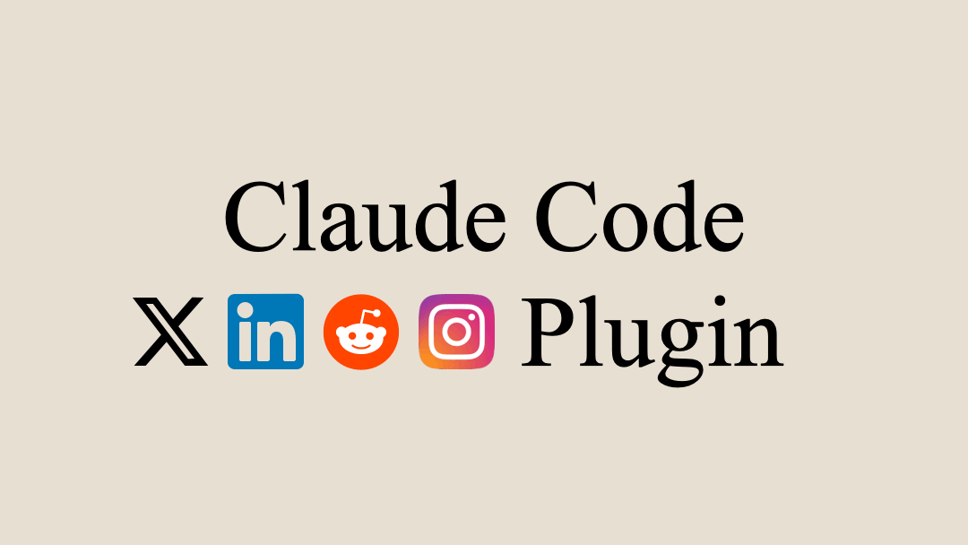 Claude Code Socials plugin promotional animation